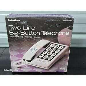 Radio Shack Two Line Big Button Telephone Amplified Receiver ET-182